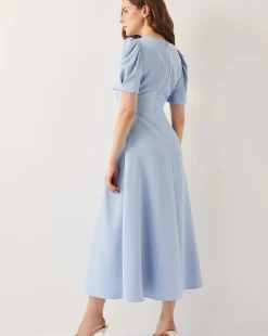 Monsoon Ruth Scallop Trim Midi Dress