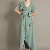 Monsoon Sarah Embellished Wrap Dress