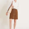 Monsoon Sienna Suede Zip Skirt