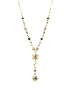 Mood Gold Multi Coloured Fine Celestial Y Necklace