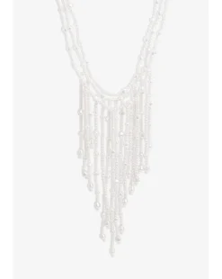 Mood Gold Pearl Cascade Statement Necklace
