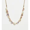 Mood Gold Romantic Crystal And Pearl Mixed Stone Allway Necklace