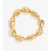 Mood Gold Sculpted Casted Nugget Stretch Bracelet