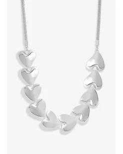 Mood Silver Polished Molten Heart Allway Necklace