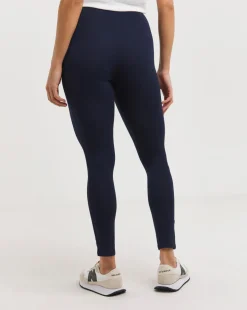 Navy Jersey High Waisted Leggings