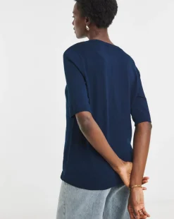 Navy Short Sleeve Cardigan