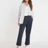 Navy Stretch Cropped Tapered Chino Trouser