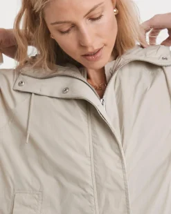 Neutral Tech Parka with Removable Inner
