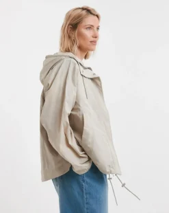 Neutral Tech Parka with Removable Inner