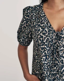 Nobody's Child Leopard Bernadetaa Blouse