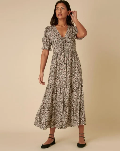 Nobody's Child Lia Midi Dress Ina Ditsy Cream