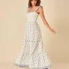 Nobody's Child Maryam Midi Dress Embroidered