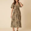 Nobody's Child Midi Dress Hattie Leopard