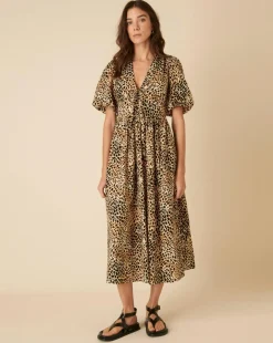 Nobody's Child Midi Dress Hattie Leopard