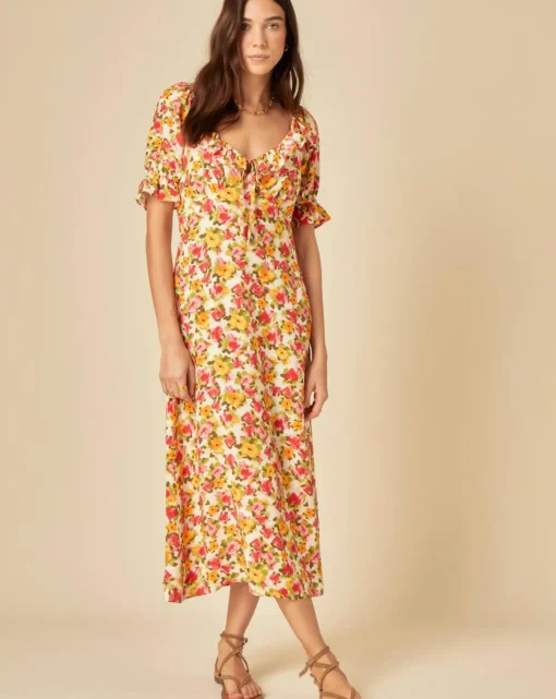 Nobody's Child Rye Midi Dress Franny Floral White