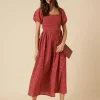 Nobody's Child Tasmin Midi Dress Ina Ditsy Red