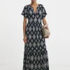 Notch Neck Maxi Dress