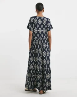 Notch Neck Maxi Dress