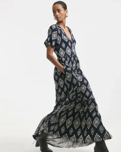Notch Neck Maxi Dress