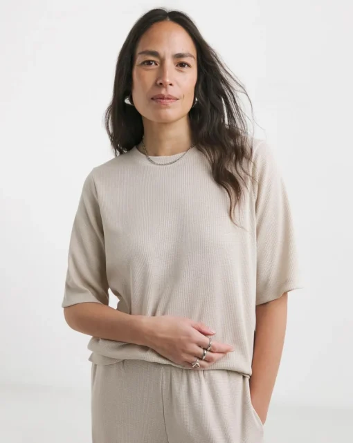 Oatmeal Waffle Boxy T-Shirt