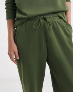 Olive Wide Leg Cosy Joggers