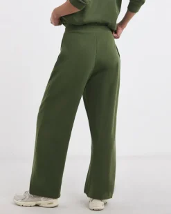 Olive Wide Leg Cosy Joggers