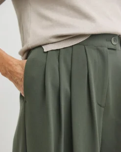 Olive Wide Leg Trousers