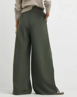 Olive Wide Leg Trousers