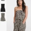2 Pack Bandeau Playsuits