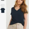 2 Pack V Neck T-Shirts