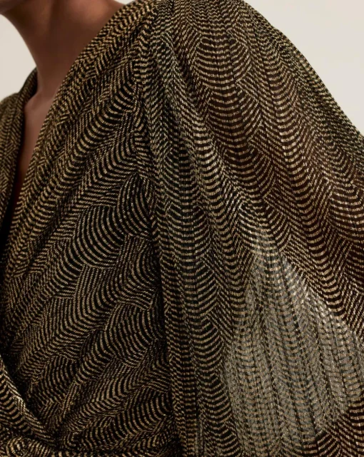 Phase Eight Alli Gold Textured Jumpsuit