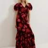 Phase Eight Amaris floral Puff Sleeve Maxi Dress