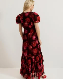 Phase Eight Amaris floral Puff Sleeve Maxi Dress