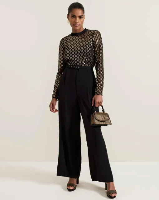 Phase Eight Amelia Sequin Bodice Jumpsuit