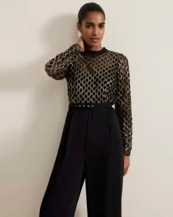 Phase Eight Amelia Sequin Bodice Jumpsuit