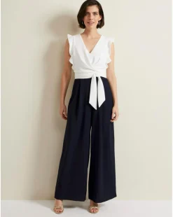 Phase Eight Ayla Corsage Colourblock Jumpsuit