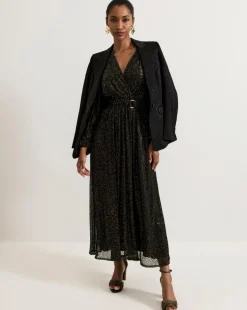 Phase Eight Emre Shimmer Burnout Midi Dress