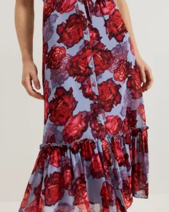 Phase Eight Francesca Floral V Neck Midi Dress