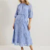 Phase Eight Liona Floral Jaquard Midi Dress