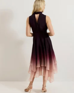 Phase Eight Maybel Ombre Corsage Chiffon Dress
