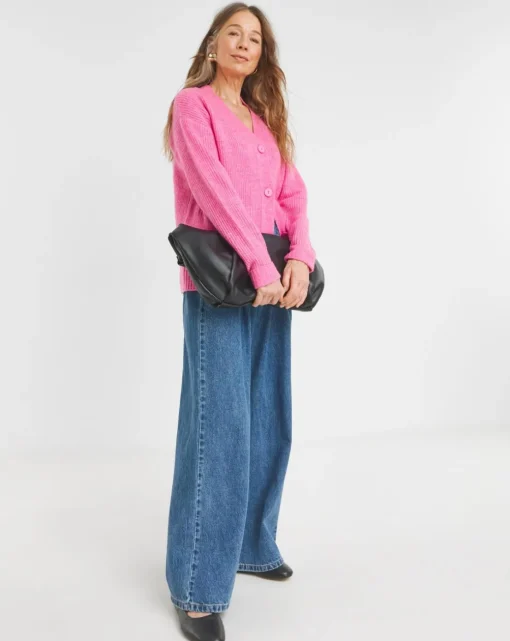 Pink Button Through Cardigan