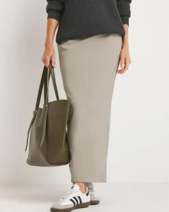 Ponte Maxi Pencil Skirt
