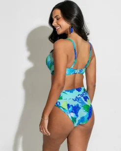Pour Moi Free Spirit Foldover Bikini Brief Aqua Tropic
