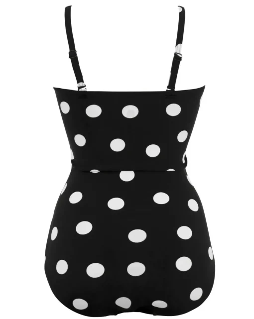 Pour Moi Santa Monica Tummy Control Strapless Swimsuit Black/White