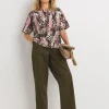 Printed Boxy Short Sleeve Top