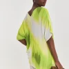 Printed Crinkle Tunic Top