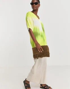 Printed Crinkle Tunic Top