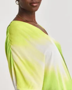 Printed Crinkle Tunic Top