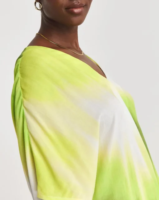 Printed Crinkle Tunic Top