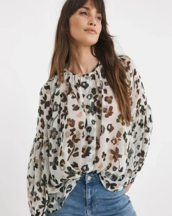 Printed Georgette Button Through Blouse